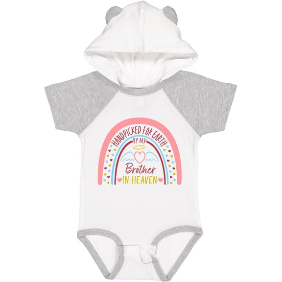 Inktastic Handpicked for Earth by My Brother in Heaven Rainbow Boys or Girls Baby Bodysuit