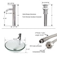 thumbnail image 2 of Eclife 16.5" Bathroom Vessel Sink Single Clear Round Tempered Glass Basin Countertop Bowl Sink with Chrome Faucet, 2 of 7