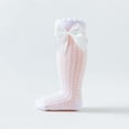 thumbnail image 2 of Baby Socks - Breathable Baby Socks Spanish Hollow Knit Mid Calf Socks with Bow for Girls Boys Spring Summer Comfortable Toddler, Socks for Children,Color: White Size: 0-2 Years, 2 of 4