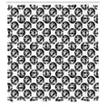 thumbnail image 3 of Lion Shower Curtain, Pattern of a Proud Safari Predator with a Bushy Mane in Repeating Scattered Motif, Fabric Bathroom Set with Hooks, 69W X 84L Inches Extra Long, Black and White, by Ambesonne, 3 of 3