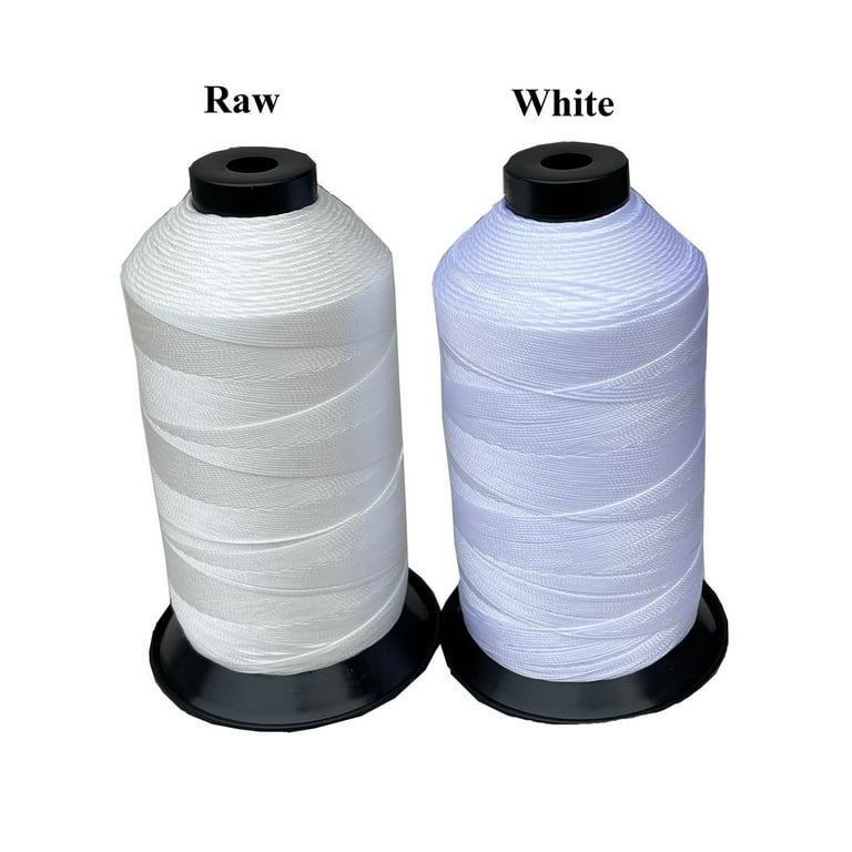 Raw white Bonded Nylon Sewing Thread T210 #207 1000 Yard for Outdoor,  Upholstery, Leather 