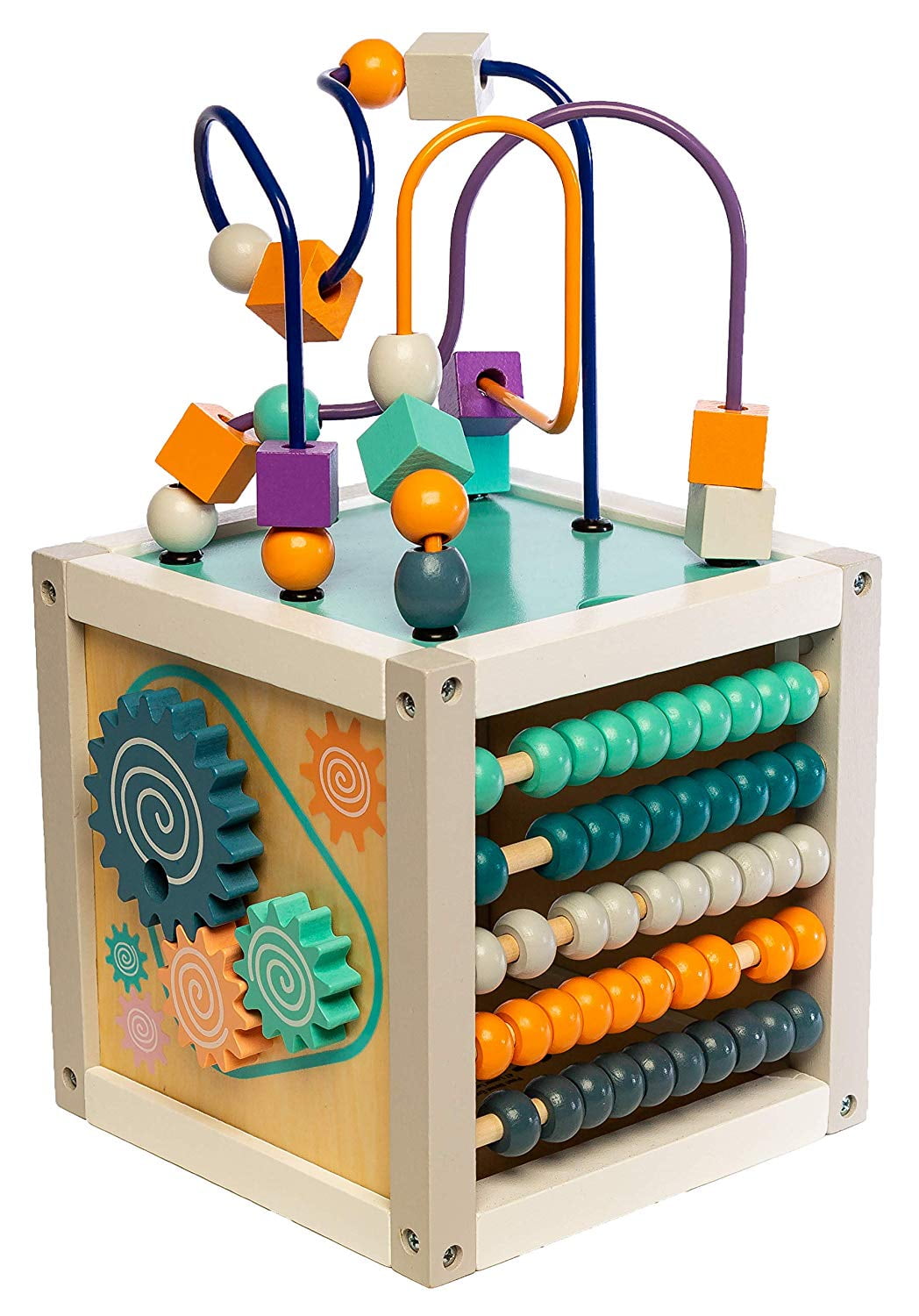 MMP Living 6-in-1 Play Cube Activity Center - Wood, 8