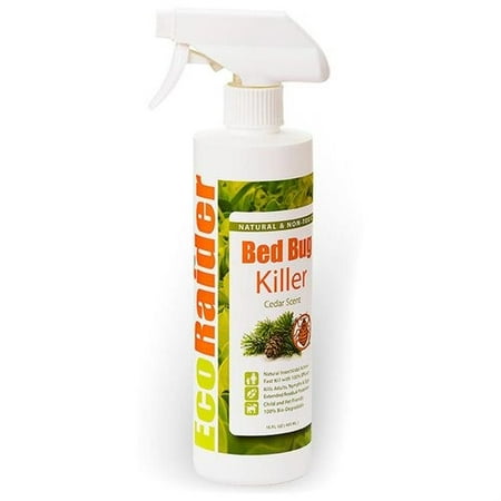 Bed Bug Killer 16OZ by EcoRaider, Green & Non-Toxic, 100% Kill & Extended Protection