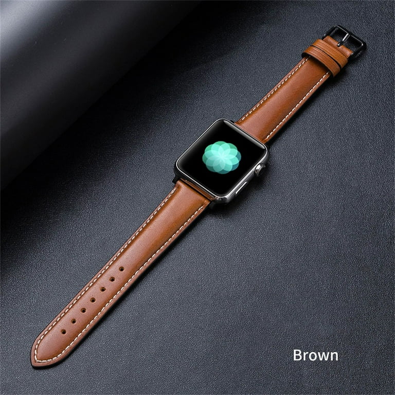 Genuine Leather Strap For Apple Watch Band 44mm 40mm 38mm 42mm