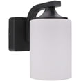 thumbnail image 1 of Aplique de pared para exterior, aluminio gris antracita, E27, cristal, iluminación exterior, IP44, resistente al agua, para jardín, patio, balcón, terraza y garaje., 1 of 4