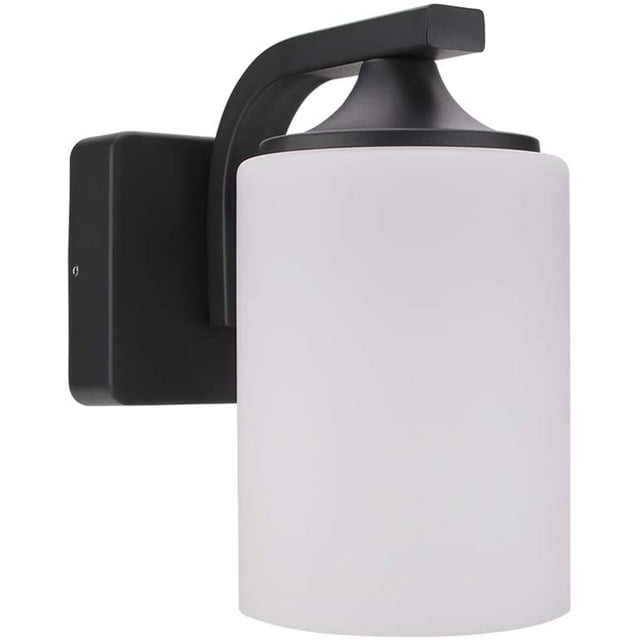 Aplique de pared para exterior, aluminio gris antracita, E27, cristal, iluminación exterior, IP44, resistente al agua, para jardín, patio, balcón, terraza y garaje.
