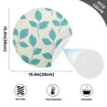 thumbnail image 4 of Round Placemats Plate Mats 15 Inch Non-Slip Heat Resistant Washable PVC Set Table Decoration for Kitchen Dining Turquoise Leaf, 4 of 7