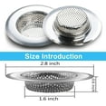 thumbnail image 6 of Artrylin Kitchen Sink Strainer Basket Stainless Steel Sink Drain Filter Kitchen Tools and Gadgets Large Wide Rim 2.8 Inch Diameter（2 PCS）, 6 of 7
