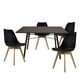 thumbnail image 1 of Set de Comedor Oslo Mundo In Melamina 120 con 4 Sillas Frankfurt Negro Minimalista, 1 of 15