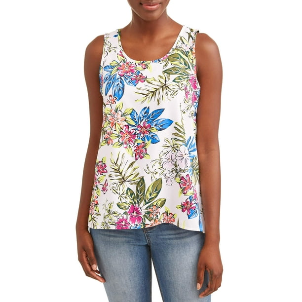 Time and Tru - Time and Tru Women's Essential Woven Tank Top - Walmart ...