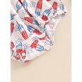 thumbnail image 6 of 4th of July Baby Girl Outfit Sleeveless Ice Cream Popsicle Bubble Romper Bodysuit with Headband Set Cute Summer Clothes, 6 of 7