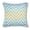 Blue, variant on Chevron Coral and Green Throw Pillow, 18" x 18"