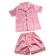 thumbnail image 5 of Ropa De Dormir De Seda Imitada, Camisón De Textura Satinada De Manga Corta 2 Piezas Para Vocación, 5 of 7