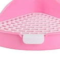 thumbnail image 7 of Triangle Rabbit Pet Pan Toilet for Bunny Rabbit Cage Accessories Pink, 7 of 7