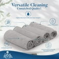 thumbnail image 6 of Dan River 12x12in Microfiber Rags for Cleaning, Car Towels & Washcloths - Gray, pack of 12, 6 of 9
