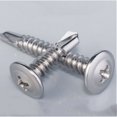 thumbnail image 1 of Tornillos para chapa de metal con cabeza de oblea, sujetadores de acero inoxidable 410 de alta calidad, autoperforantes, no requieren perforación previa, punta de cruz/PH, tono plateado, 1 of 4