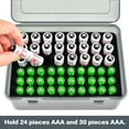 thumbnail image 5 of Battery Storage Organizer Holder Holds 54 AA AAA Batteries, Battery Box Case Garage Container, Home Drawer Organization Dispenser (Batteries Not Included), 5 of 7