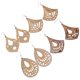 thumbnail image 2 of 8 pares de pendientes bohemios para mujer, pendientes colgantes de madera, ligeros, 2 of 2