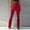 Red, variant on AOOCHASLIY Valentine's Day Women Pants Women's Casual Pantsbell-bottoms Solid Waist Long Pants