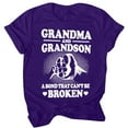 thumbnail image 5 of Blmnix Womens Tops Trendy Short Sleeve Purple Loose Grandma Crew Neck Graphic T-Shirts Shirts 2024, 5 of 8