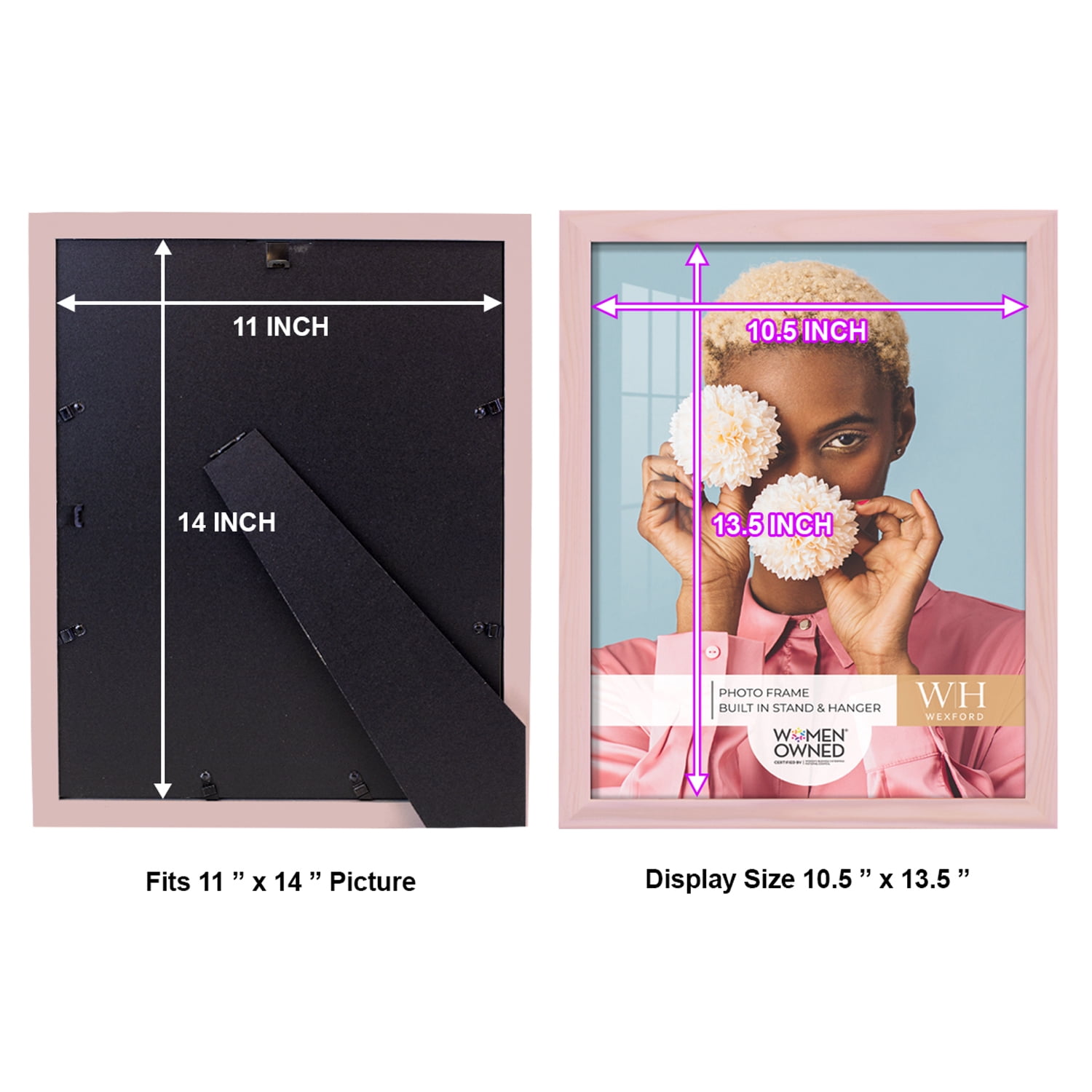 Woodgrain 11 in. x 14 in. Sunset Pink Picture Frame (Set of 2)