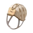 thumbnail image 4 of Casco para bebé, casco para bebé, suave, anticaída, anticolisión, cómodo y transpirable, gorro para niños y niñas, marrón, 4 of 9