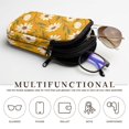 thumbnail image 5 of SEANATIVE Soft Neoprene Zipper Eyeglasses Pouch with Double Compartment Glasses Case Water-Resistant Lightweight Portable Eyewear Holder Bag for Women Men Travel, Yellow Daisy Print, 5 of 7