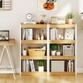 thumbnail image 4 of Costway 1 PCS 4 Tier Bookshelf Wooden Bookcase with Dual Anti-Tipping Kits Open Shelving Unit Natural, 4 of 10