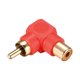 thumbnail image 2 of Conector RCA Macho a Hembra 90 Grados Cable Estéreo de Audio Video Adaptador Rojo 4 uds, Unique Bargains, Adaptadores de Enchufe, 2 of 2