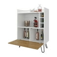 thumbnail image 3 of Wine Bar Storage Cabinet | Modern Addition to Primary Space | White and Ash Wood Finish | Two Shelves for Organization, 3 of 3