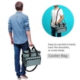thumbnail image 4 of FORMRS Insulated Cooler Bag 24 Cans Capacity Soft Leakproof Lunch Box with Side Pockets, Green Stripes Pattern, 4 of 7