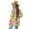 thumbnail image 2 of Garronmavis Women's Lightweight Cardigan Sweater Cover Up for Beach Long Sleeve Long Cardigan Knit Jacket Hippie Flower, 2 of 6