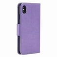 thumbnail image 2 of Allytech iPhone XS Max Case (6.5"), Slim Fit PU Leather Folio Butterfly Embossed Shockproof Wrist Hand Strap Flip Cards Holder Wallet Case TPU Back Cover for Apple iPhone XS Max, Violet, 2 of 8