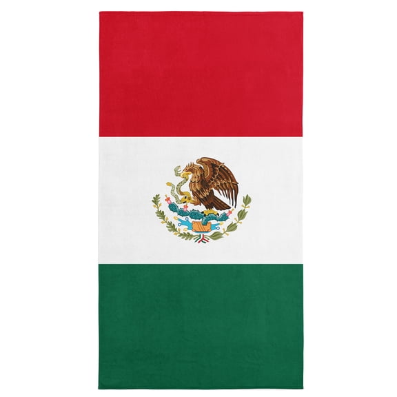 Mexico Flag Beach Towel 30x60 inches