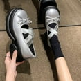 thumbnail image 6 of Sweet Lolita Cosplay Flat Mary Jane Shoes Cute Goth Chunky Platform Dress Pumps Shoes PU Leather Oxfords for Women, 6 of 8