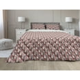 thumbnail image 1 of Modern Art Comforter & Sham Bedding Set, Ellipse Curves Surrounded Focal Points Mathematical Modern Motif, 3 pcs Duvet Set Microfiber Filling Quilt, 5 Sizes, Vermilion White, by Ambesonne, 1 of 4