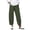 Army Green, variant on Women's Cotton High Waist Straight Leg Pants, Loose Fit Casual Solid Color Trousers for Summer, Comfortable Breathable Long Pants for Daily Wear,Work,Leisure Activities and Outdoor Events Army Green