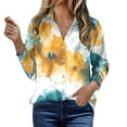 thumbnail image 4 of Long Sleeve Shirts for Women Button Down Collared Shirts Dressy Business Casual Work Office Blouses Loose Fit Tunic Tops Fashion Comfy Tee Shirts My Purchase History Returns and Refunds, 4 of 5