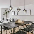 thumbnail image 5 of Black Pendant Light Modern Globe 1-Light 9.5 in. Cage Geometric Kitchen Island Foyer Pendant Chandelier, 5 of 6