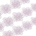 thumbnail image 1 of Unique Bargains 1 Yards Flower Trim Ribbon, 3 Pack Floral Lace Ribbon Pearl Edging Decorating Embroidered Trim Style 1, Purple, 1 of 6