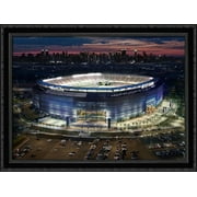 MetLife Stadium 38x28 Large Black Ornate Wood Framed Canvas Art - Home of the New York Giants and Jets