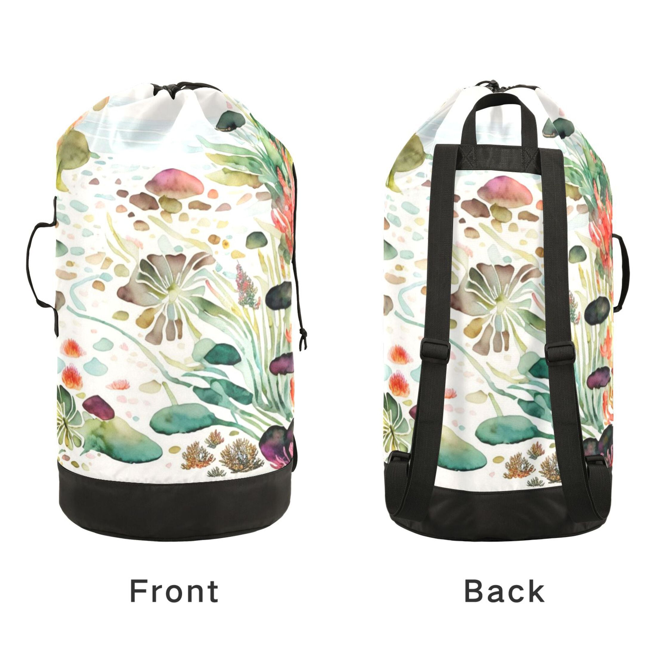 RMDQTR Durable Large Laundry Backpack with Drawstring Closure Ideal for Laundry Trips,Travel&Camping Pondside Chandelier Fusang