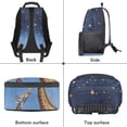 thumbnail image 6 of Pzuqiu Night Giraffe Kids Backpack for Elementary Students Ages 6-12 17 Inch Large Capacity School Bag with Adjustable Straps Back to School Essential for Class Travel Use, 6 of 7