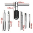 thumbnail image 2 of Ensemble de Perceuse à Robinet M3-M8 6 Pcs Poignée en T Clé à Robinet Outil de Machine avec Vis, 2 of 12