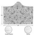 thumbnail image 3 of Wearable Blanket,Halloween Spider Web and Spiders Hooded Wearable Flannel Blanket for Adults & Teens,Winter Poncho Shawl Wrap Cape Cozy Anti-Pill,60"x80", 3 of 5