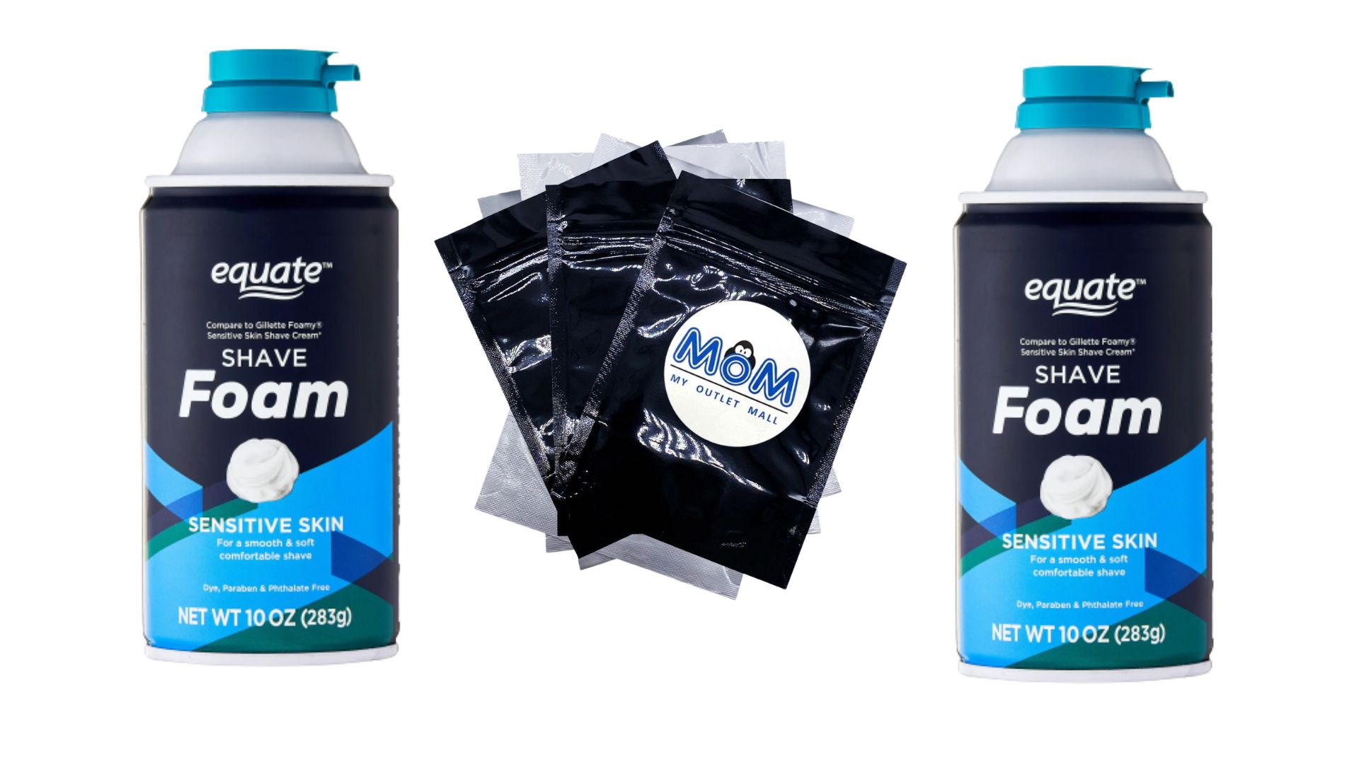 Shave Foam for Sensitive Skin 2 pack 10 oz per pack plus 3 My Outlet Mall Resealable