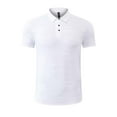 thumbnail image 1 of Ceisia Men's All Seasons Casual Solid Color Ice Silk Turndown Collar/Lapel Short Sleeve Shirt - Comfortable Gift Daily Outdoor W ear, 1 of 4