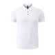 thumbnail image 1 of Tops para hombre, blusas y camisas de cuello redondo y manga corta para hombre, camiseta de manga corta de tejido laminado transpirable, sin costuras y con solapa de color liso de seda de hielo para h, 1 of 4