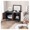 thumbnail image 2 of Cat Litter Box Enclosure Wooden Furniture, Stackable Pet Washroom Cabinet w/ Scratching Pad, 2 of 7