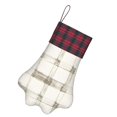 thumbnail image 3 of Dog Paw Decorative Socks 17x11.8in Top With A Strap Design For Easy Hanging For Festive Christmas Party Decorations Ivory Checked Hand-Drawn Sketch_2, 3 of 8